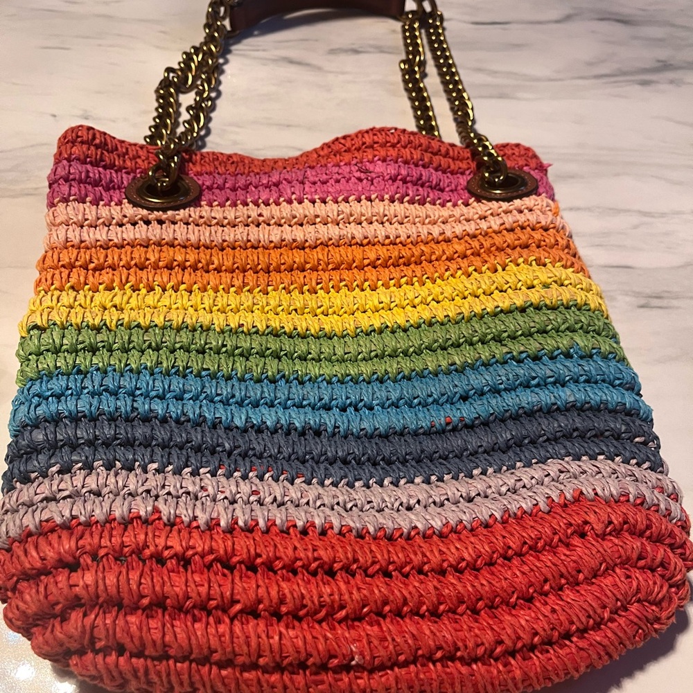 Kurt Geiger Woven Striped Tote Bag - Picture 4 of 6